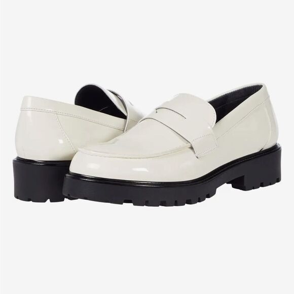 Steve Madden Lotto Lug Sole White Loafers - Picture 1 of 11